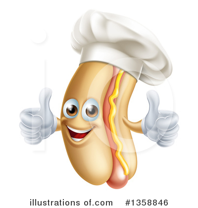 Royalty-Free (RF) Hot Dog Clipart Illustration by AtStockIllustration - Stock Sample #1358846