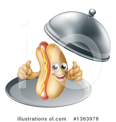 Hot Dogs Clipart #1363978 by AtStockIllustration