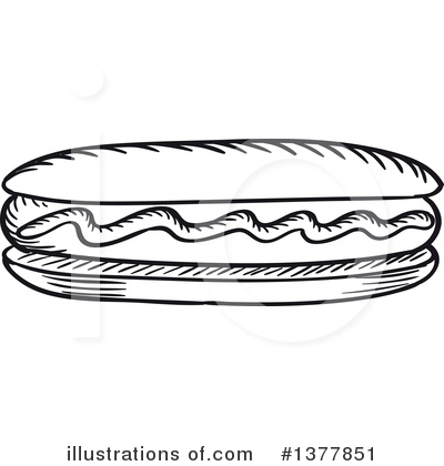 Royalty-Free (RF) Hot Dog Clipart Illustration by Vector Tradition SM - Stock Sample #1377851