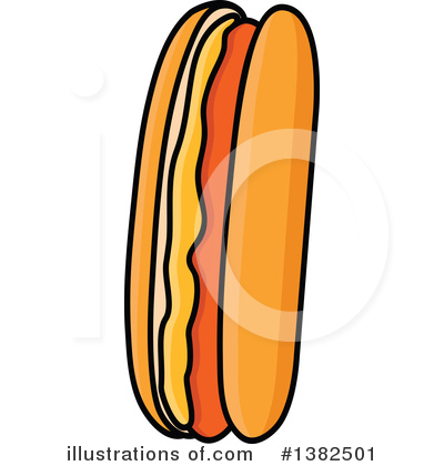 Royalty-Free (RF) Hot Dog Clipart Illustration by Vector Tradition SM - Stock Sample #1382501
