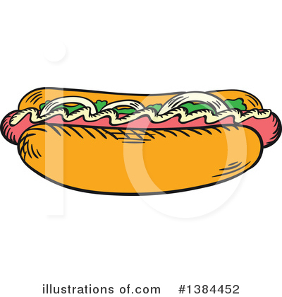 Royalty-Free (RF) Hot Dog Clipart Illustration by Vector Tradition SM - Stock Sample #1384452