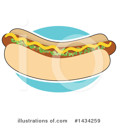 Royalty-Free (RF) Hot Dog Clipart Illustration by Maria Bell - Stock Sample #1434259