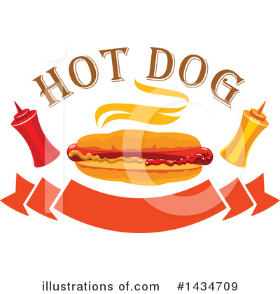 Royalty-Free (RF) Hot Dog Clipart Illustration by Vector Tradition SM - Stock Sample #1434709