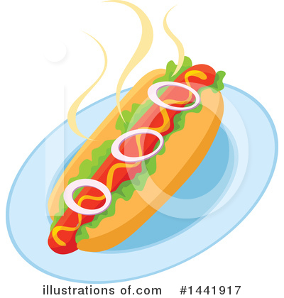 Royalty-Free (RF) Hot Dog Clipart Illustration by Vector Tradition SM - Stock Sample #1441917
