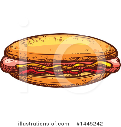 Hotdogs Clipart #1445242 by Vector Tradition SM