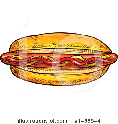 Royalty-Free (RF) Hot Dog Clipart Illustration by Vector Tradition SM - Stock Sample #1468544