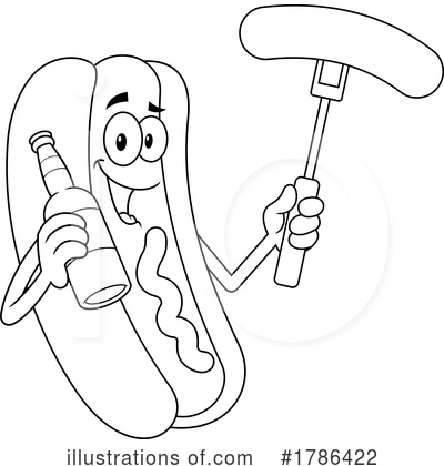 Royalty-Free (RF) Hot Dog Clipart Illustration by Hit Toon - Stock Sample #1786422