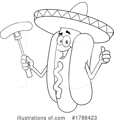 Royalty-Free (RF) Hot Dog Clipart Illustration by Hit Toon - Stock Sample #1786423