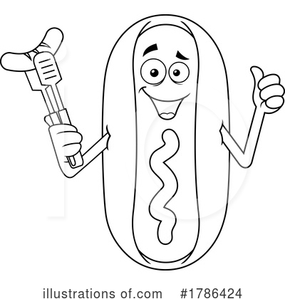 Royalty-Free (RF) Hot Dog Clipart Illustration by Hit Toon - Stock Sample #1786424