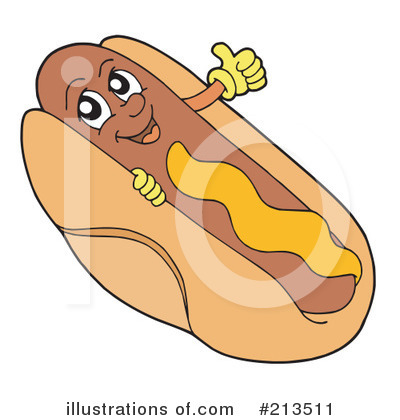 Royalty-Free (RF) Hot Dog Clipart Illustration by visekart - Stock Sample #213511