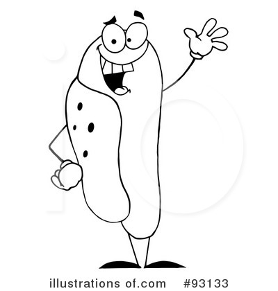 Royalty-Free (RF) Hot Dog Clipart Illustration by Hit Toon - Stock Sample #93133
