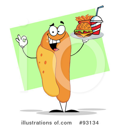 Royalty-Free (RF) Hot Dog Clipart Illustration by Hit Toon - Stock Sample #93134