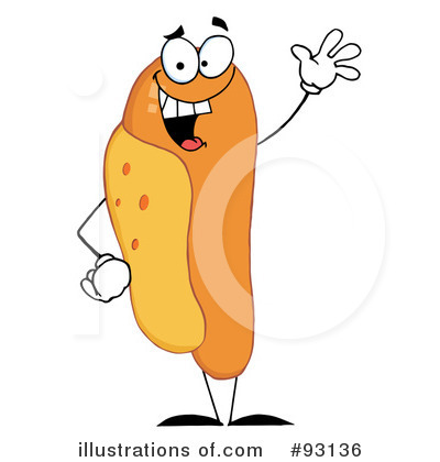 Royalty-Free (RF) Hot Dog Clipart Illustration by Hit Toon - Stock Sample #93136