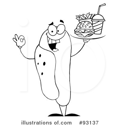Royalty-Free (RF) Hot Dog Clipart Illustration by Hit Toon - Stock Sample #93137