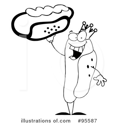 Royalty-Free (RF) Hot Dog Clipart Illustration by Hit Toon - Stock Sample #95587