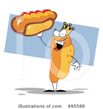 Royalty-Free (RF) Hot Dog Clipart Illustration by Hit Toon - Stock Sample #95588