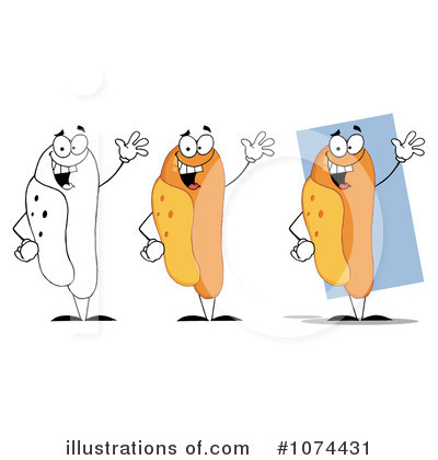 Royalty-Free (RF) Hot Dogs Clipart Illustration by Hit Toon - Stock Sample #1074431