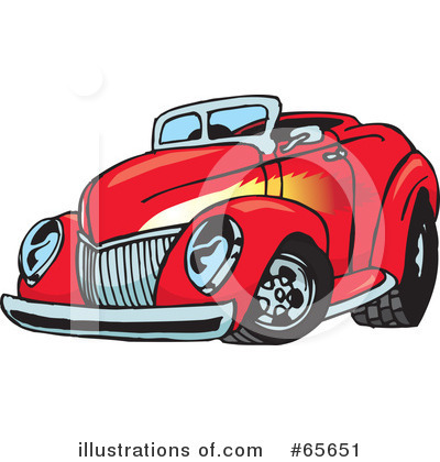 Hot Rod Clipart #65660 - Illustration by Dennis Holmes Designs