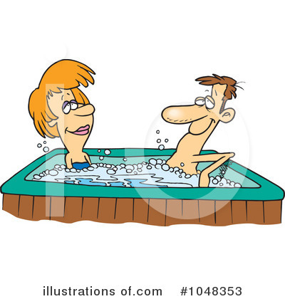 Royalty-Free (RF) Hot Tub Clipart Illustration by toonaday - Stock Sample #1048353