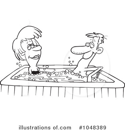 Hot Tub Clipart #1048389 by toonaday