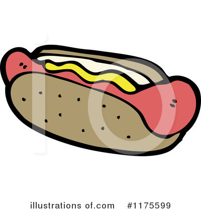 Royalty-Free (RF) Hotdog Clipart Illustration by lineartestpilot - Stock Sample #1175599
