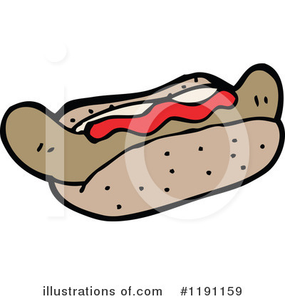 Royalty-Free (RF) Hotdog Clipart Illustration by lineartestpilot - Stock Sample #1191159