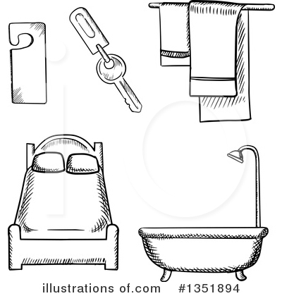 Bath Tub Clipart #1351894 by Vector Tradition SM