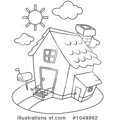 Royalty-Free (RF) House Clipart Illustration by BNP Design Studio - Stock Sample #1049862