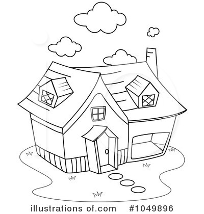 Royalty-Free (RF) House Clipart Illustration by BNP Design Studio - Stock Sample #1049896