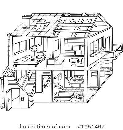 Royalty-Free (RF) House Clipart Illustration by dero - Stock Sample #1051467