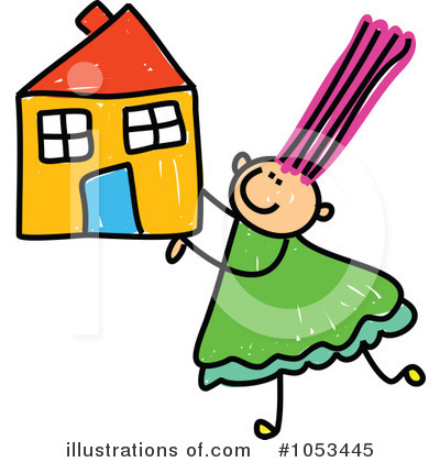 Royalty-Free (RF) House Clipart Illustration by Prawny - Stock Sample #1053445