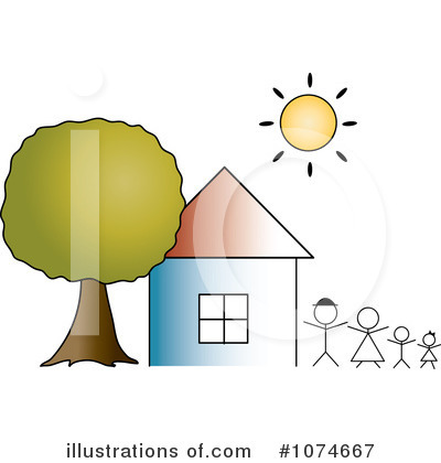 Royalty-Free (RF) House Clipart Illustration by Pams Clipart - Stock Sample #1074667
