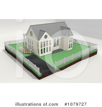 Royalty-Free (RF) House Clipart Illustration by Leo Blanchette - Stock Sample #1079727