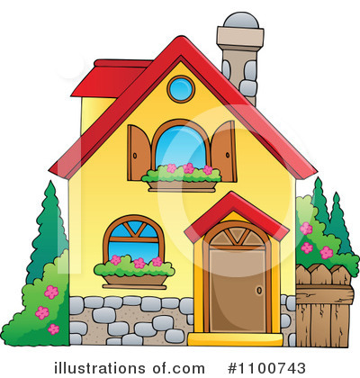 Royalty-Free (RF) House Clipart Illustration by visekart - Stock Sample #1100743