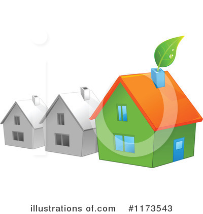 Royalty-Free (RF) House Clipart Illustration by Pushkin - Stock Sample #1173543