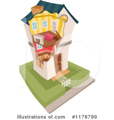 Royalty-Free (RF) House Clipart Illustration by BNP Design Studio - Stock Sample #1176799