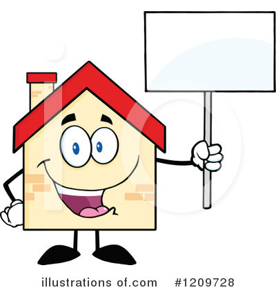 Royalty-Free (RF) House Clipart Illustration by Hit Toon - Stock Sample #1209728