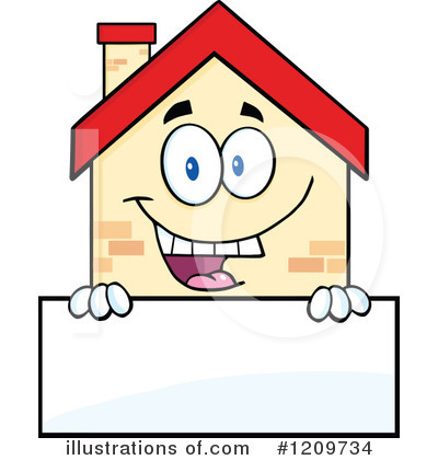 Royalty-Free (RF) House Clipart Illustration by Hit Toon - Stock Sample #1209734