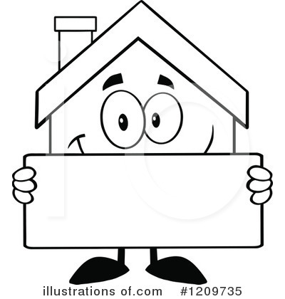 Royalty-Free (RF) House Clipart Illustration by Hit Toon - Stock Sample #1209735