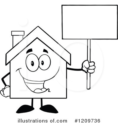 Royalty-Free (RF) House Clipart Illustration by Hit Toon - Stock Sample #1209736