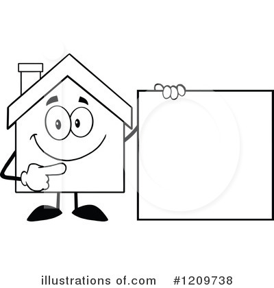 Royalty-Free (RF) House Clipart Illustration by Hit Toon - Stock Sample #1209738