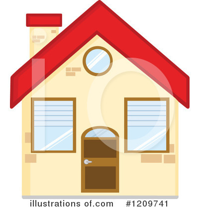 Royalty-Free (RF) House Clipart Illustration by Hit Toon - Stock Sample #1209741