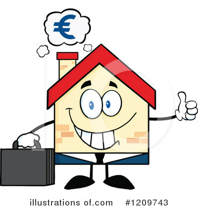Royalty-Free (RF) House Clipart Illustration by Hit Toon - Stock Sample #1209743