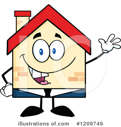 Royalty-Free (RF) House Clipart Illustration by Hit Toon - Stock Sample #1209749