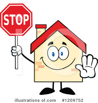 Royalty-Free (RF) House Clipart Illustration by Hit Toon - Stock Sample #1209752