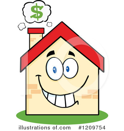 Royalty-Free (RF) House Clipart Illustration by Hit Toon - Stock Sample #1209754