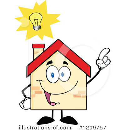 Royalty-Free (RF) House Clipart Illustration by Hit Toon - Stock Sample #1209757