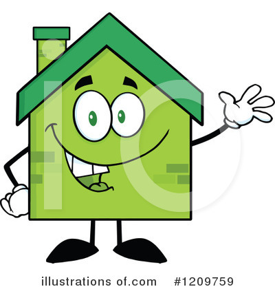 Royalty-Free (RF) House Clipart Illustration by Hit Toon - Stock Sample #1209759