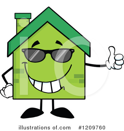 Royalty-Free (RF) House Clipart Illustration by Hit Toon - Stock Sample #1209760