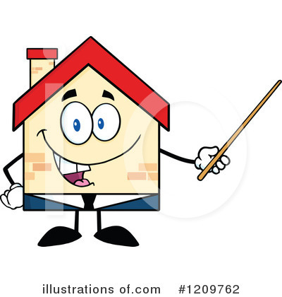 Royalty-Free (RF) House Clipart Illustration by Hit Toon - Stock Sample #1209762